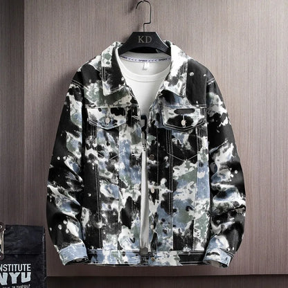 saferido Korean version youth men's camouflage denim jacket spring new loose top men's jacket