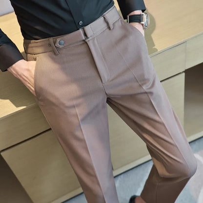 saferido  Brand Clothing Men Spring High Quality Leisure Suit Trousers/Male Slim Fit  All Match Formal Wear Office Trousers Straight