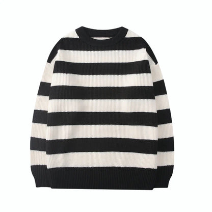 Striped Knitted Sweater Men Women Vintage Tate Langdon Loose Sweaters Harajuku Green Warm Autumn Jumper Pullover Unisex Casual