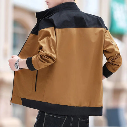 Men's Bomber Zipper Jacket Casual Mens Outwear Fleece Warm Coats Fashion Slim Fit Business Jackets Mens Brand Clothing