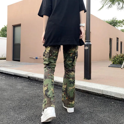 Y2K Streetwear Camouflage Baggy Tracksuit Cargo Pants Men Clothing Sweatpants Male Joggers Casual Long Trousers Moda Hombre