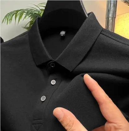 saferido Korean Style Men's Summer Casual Short Sleeves Polo Shirts/Male Slim Fit High Quality Solid Color Business Polo Shirts 4XL