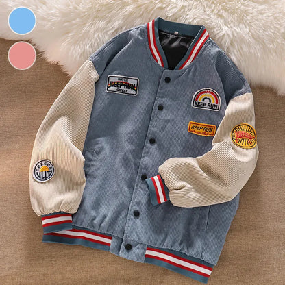 saferido Men Baseball Jackets Spring Autumn New Embroidered Letters Corduroy Loose Coat Tracksuit Harajuku Retro Uniform Men's Clothing