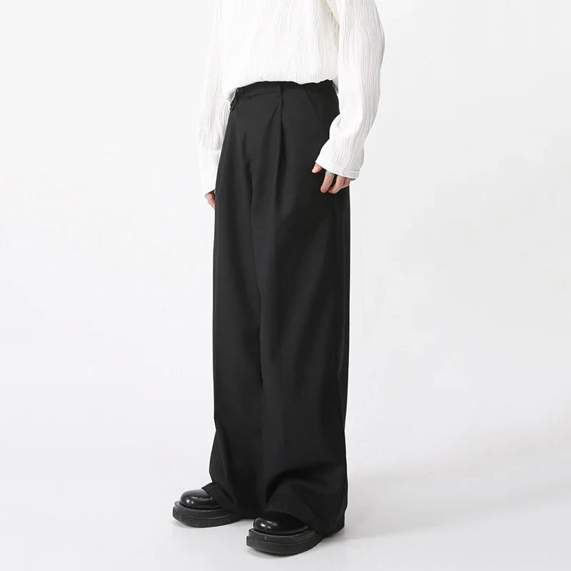 Men's Wear Spring New Casual Pants Loose Straight Korean Fashion Simple Solid Color Solid Color Male Trousers