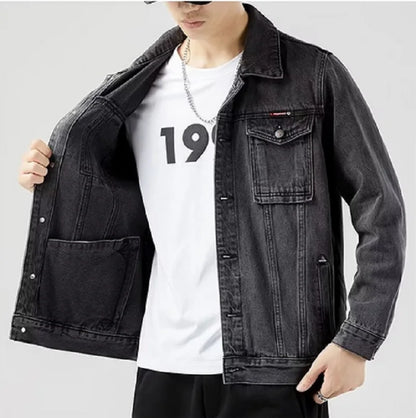 New Men's Denim Jackets Vintage Classic Style Motor&bicyle Winter Jacket Men Slim Stretch Cotton Casual Jeans Coats Male Spring