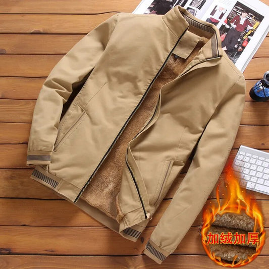 Winter Jackets Men's Puffer Cotton Fleece Bomber Jacket Men Autumn Fashion Streetwear Slim Fit Warm Coats Cold Clothing M-5XL