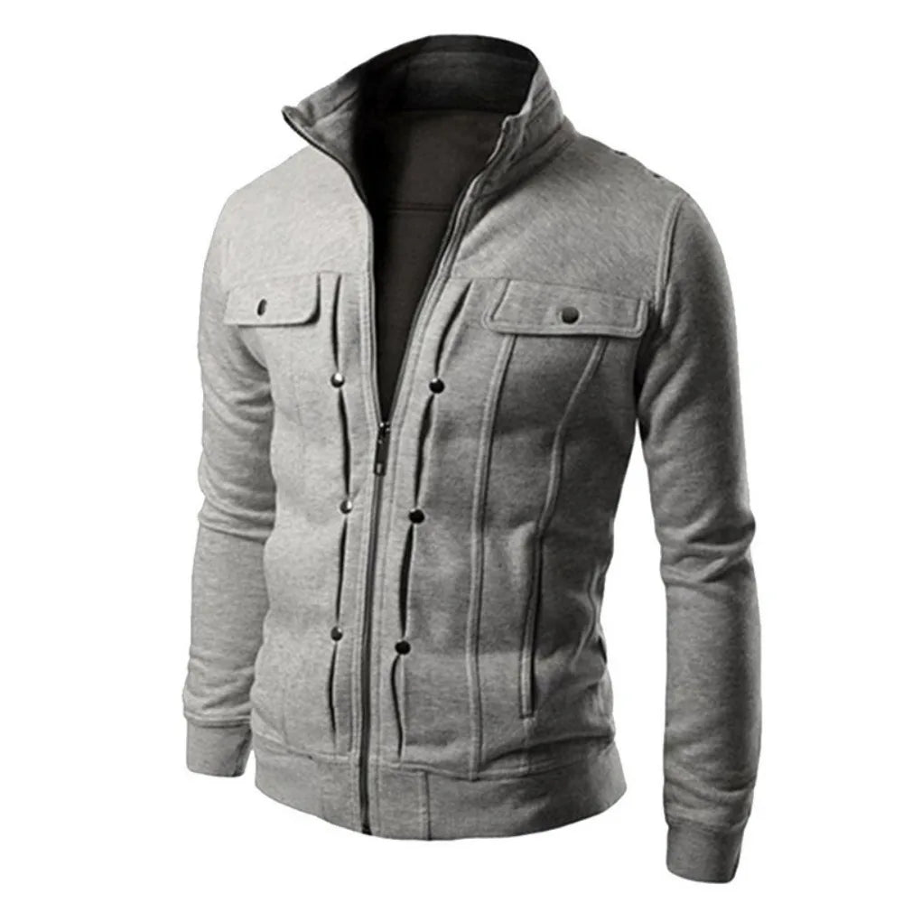 Fashion Sports Sweater Jacket Men's Slim Fit Casual Sweater Jacket