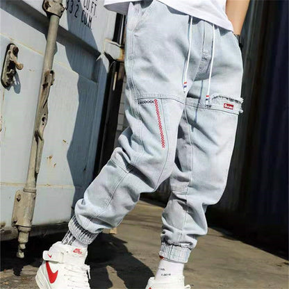 Fashion New Streetwear Hip Hop Cargo Pants Men's Jeans Elastic Harun Joggers In Autumn and Spring Men ClothIng