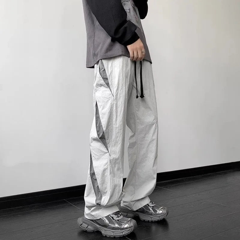 saferido American Streetwear Men Clothing Straight Pants Spring Autumn New Fashion Harajuku Oversize Elastic Waist Casual Wide Trousers