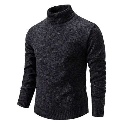 Men's Pullover Autumn And Winter New Knitwear Solid Color With A Bottom Shirt Grab Fleece Warm And Comfortable Sweater