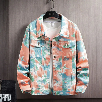 saferido Korean version youth men's camouflage denim jacket spring new loose top men's jacket