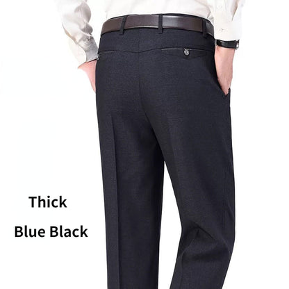 High Waist Men's Suit Pants High Quality Summer Straight Business Autumn Dress Formal Pants Big Size Classic Trousers YYQWSJ