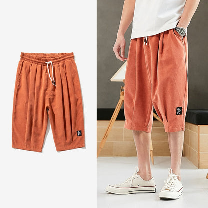 Plus Size Summer Harem Pants Men Short Joggers Chinese Style Calf-Length Casual Baggy Pants Male Capris Trousers 8XL