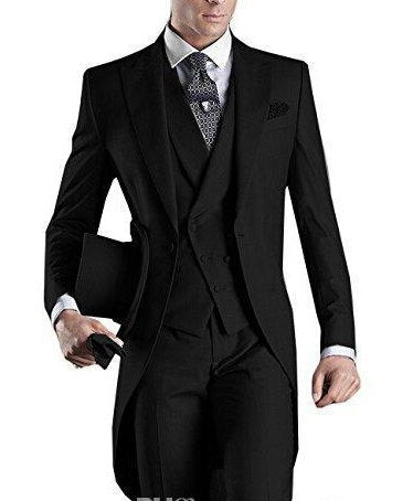 Gray Wedding Men Tail Coat 3 Piece Groom Tuxedo for Formal Prom Male Suits Fashion Set Jacket with Pants Vest