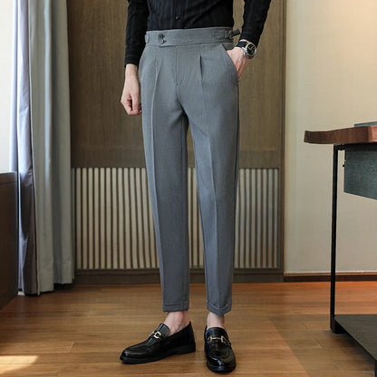 saferido  Men's Spring High Quality Business Suit Trousers /Male Slim Fit Solid Color Leisure Dress Suit Pants Homme 29-38