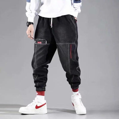 Fashion New Streetwear Hip Hop Cargo Pants Men's Jeans Elastic Harun Joggers In Autumn and Spring Men ClothIng