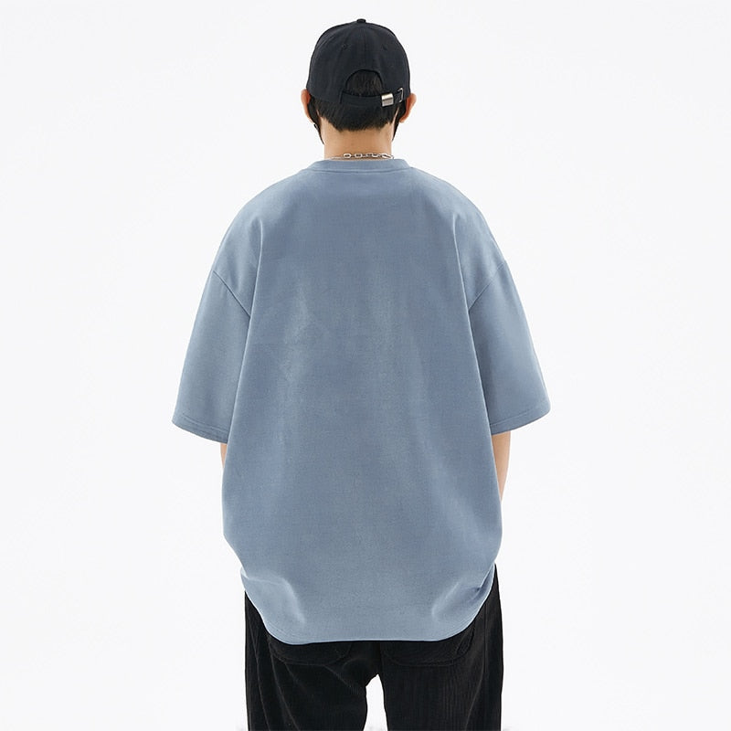 Hip Hop T-Shirt Loose Sports Streetwear Fashion Oversized 5XL 6XL T Shirt Black Blue Summer Short Sleeves Top Tees Tshirt