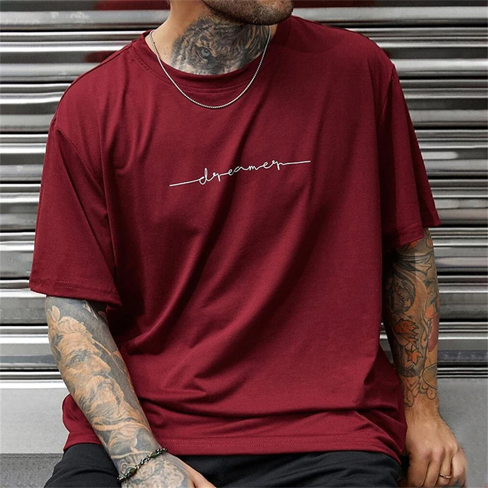 Simple Summer Men's T-shirt High-quality Men's Top Everyday Casual Sports Shirt Trend New Clothing Oversized Loose Short Sleeve