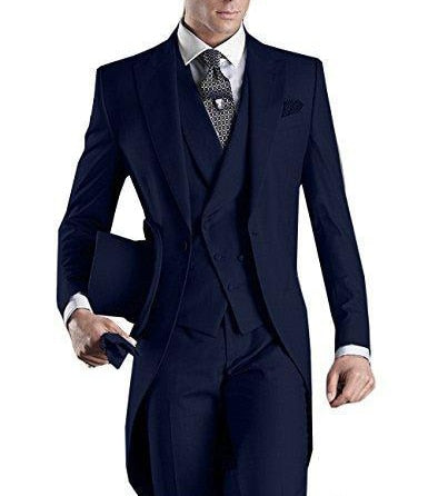 Gray Wedding Men Tail Coat 3 Piece Groom Tuxedo for Formal Prom Male Suits Fashion Set Jacket with Pants Vest