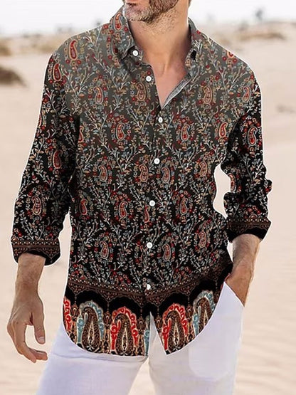 New Y2k Spring Luxury High Quality Men's Shirts Oversized Shirt Printed Long Sleeve Tops Men's Clothes Hawaiian Club Cardigan