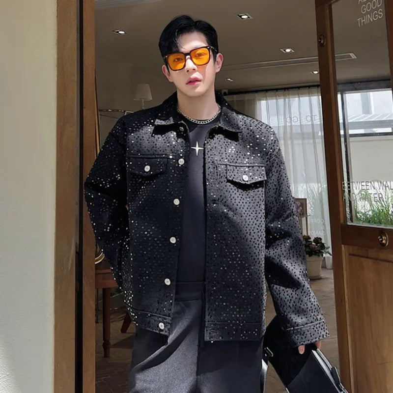 saferido Fashion Korean Style Jacket Trend Men's Clothing Stylish Heavy Embroidery Piece Niche Design Casual Outerwear Autumn