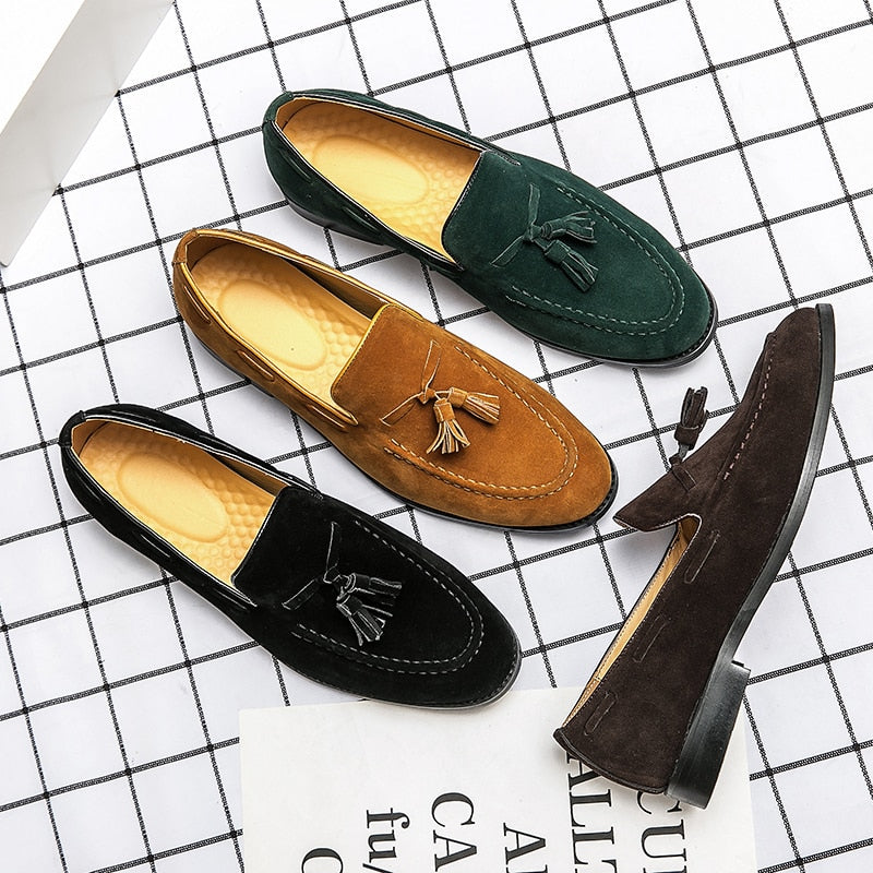 saferido Fashion Suede Tassel Leisure Men's Shoes Summer Italy Style Soft Moccasins Men Loafers High Quality Shoes Men Flats Driving Shoe