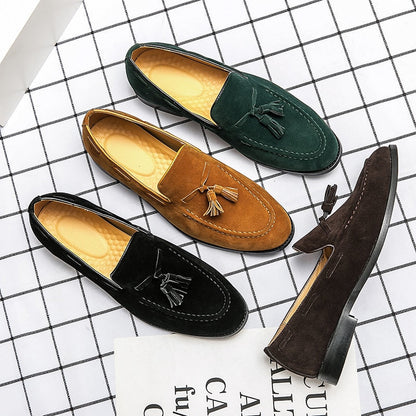 saferido Fashion Suede Tassel Leisure Men's Shoes Summer Italy Style Soft Moccasins Men Loafers High Quality Shoes Men Flats Driving Shoe