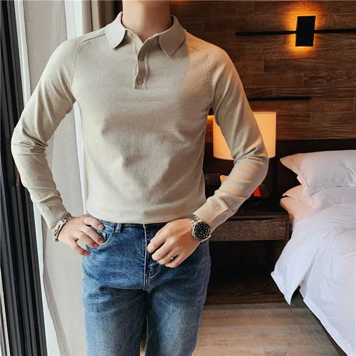 saferido  Ctton Brand Clothing Men Spring High Quality Pure Cotton Long Seeve POLO Shirts/Mae Slim Fit Leisure POLO Shirts Tops