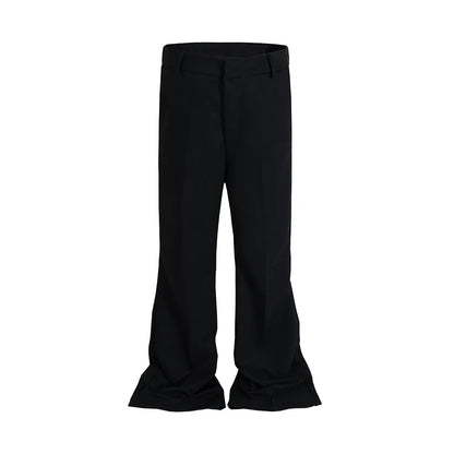 saferido New Black Color Straight Boot Cut for Men Streetwear Loose Baggy Suit Pants Ropa Hombre Oversized Casual Flare Trousers