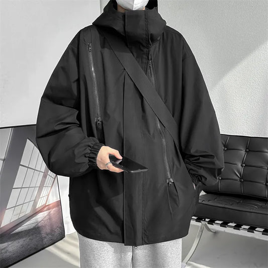 Streetwear Spring Casual Men's Jackets Hooded Harajuku Windbreaker Jacket For Woman