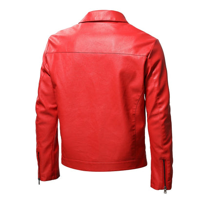 Autumn WInter Motorcycle Jacket Men Turn Down Collar Casual Leather Jacket Fashion Slim Moto Bike PU  Jacket Men Plus Size 5XL