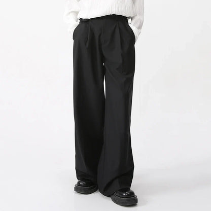 Men's Wear Spring New Casual Pants Loose Straight Korean Fashion Simple Solid Color Solid Color Male Trousers