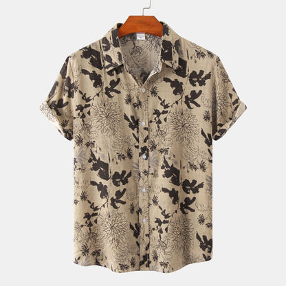 Shirt For Men Short Sleeve Tops  Summer Mens Hawaiian Shirts Casual Tropical Plants Print Beach Aloha Shirts And Blouses 5xl