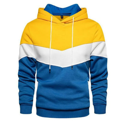 Men's Fleece Sweater Panel Hoodie Casual Sports Sweater Jacket