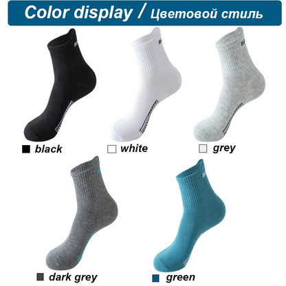 saferido 10Pairs Men Socks Organic Cotton Breathable Sports Socks  Black Casual Athletic New Spring Summer for Male Plus Size EUR38-45