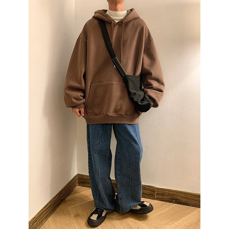 6 Colors Spring Autumn Hoodie Men Harajuku Fashion Casual Oversized Hoodies Couples Loose Hooded Sweatshirt Streetwear