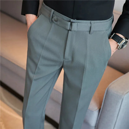 saferido  Brand Clothing Men Spring High Quality Leisure Suit Trousers/Male Slim Fit  All Match Formal Wear Office Trousers Straight