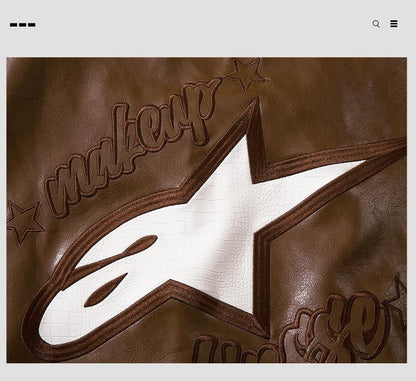 Vintage Moto Men PU Leather Jacket Biker American Baseball Uniform Women Spring Windbreaker Coat Autumn Outerwear Hip Hop Black