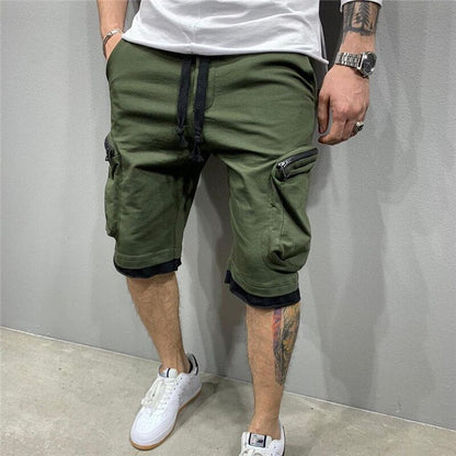 Summer Loose shorts men jogging short pants Casual fitness streetwear men Multi-pocket sport casual hip cargo shorts