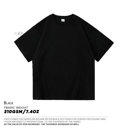 HYBSKR Summer Man T-shirts Short Sleeve Solid Color Casual Oversized T Shirt Men Harajuku Hip Hop Cotton Men's Clothing Tops Tee