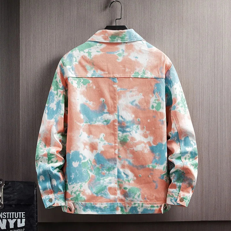 saferido Korean version youth men's camouflage denim jacket spring new loose top men's jacket