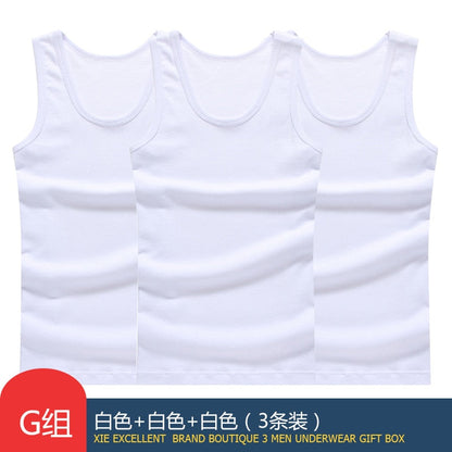 Hot Sale 3pcs / 100% Cotton Mens Sleeveless Tank Top Solid Muscle Vest Undershirts O-neck Gymclothing Tees Whorl Tops