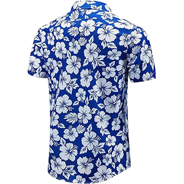 Men's Blouse 3D Printing Summer Coconut Tree Pattern Hawaiian Oversized Comfortable Casual Tops Short Beach Clothing Street Wear