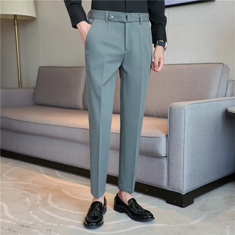 saferido  Brand Clothing Men Spring High Quality Leisure Suit Trousers/Male Slim Fit  All Match Formal Wear Office Trousers Straight