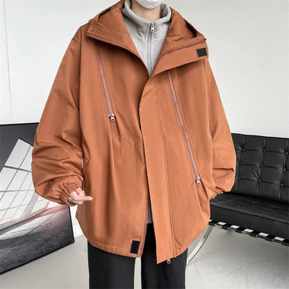 saferido Hooded Jackets Original Clothing Loose Fitting Men's Coats Models 2024 Man Hoodie Outerwear Korean Popular Clothes Style