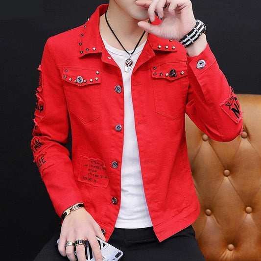 saferido       Spring And Autumn Jeans Coat Men's Korean-style Fashion Students Handsome Versatile Jacket MEN'S Wear Summer New Style Cowb