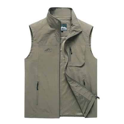 saferido Men's Vests Autumn Mens Sleeveless Vest Spring Summer Casual Travels Vest Outdoors Thin Big Size Vest Waistcoat Men Clothes