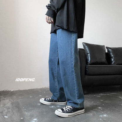 Men Jeans Autumn Male Trousers Cozy Breathable Retro Loose All-match Korean Trendy Streetwear Students Ulzzang Chic Wide Leg 3XL