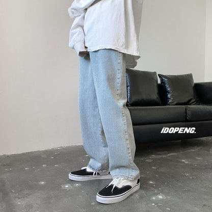 Men Jeans Autumn Male Trousers Cozy Breathable Retro Loose All-match Korean Trendy Streetwear Students Ulzzang Chic Wide Leg 3XL