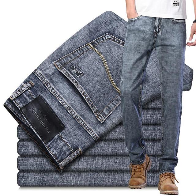 Men Classic Jeans Jean Homme Pantalones Hombre Men  Mannen Soft Black Biker Masculino Denim Overalls Mens Pants